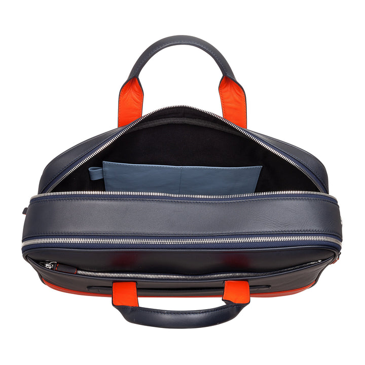 DUDU Borsa da Lavoro Uomo Donna in Pelle, Cartella Porta PC o MacBook fino 16 Pollici, Borsa Ventiquattrore Ufficio Porta Documenti con Tracolla, Manici e Doppia Cerniera
