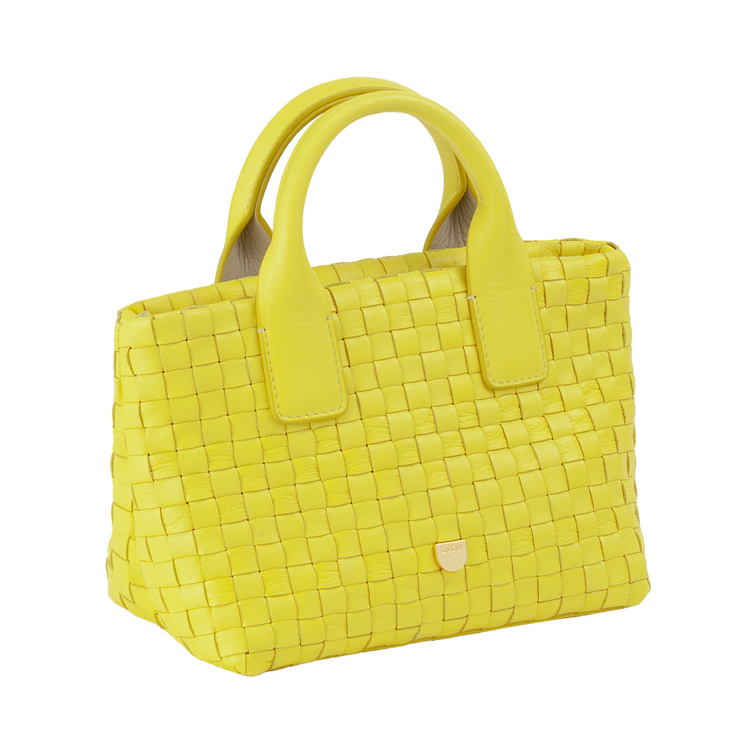 DUDU Borsa in Pelle Donna Piccola Intrecciata con Cerniera Zip – Mini Bag Elegante con Tracolla a Catena, Borsa a Spalla Borsetta a Mano Compatta e Raffinata