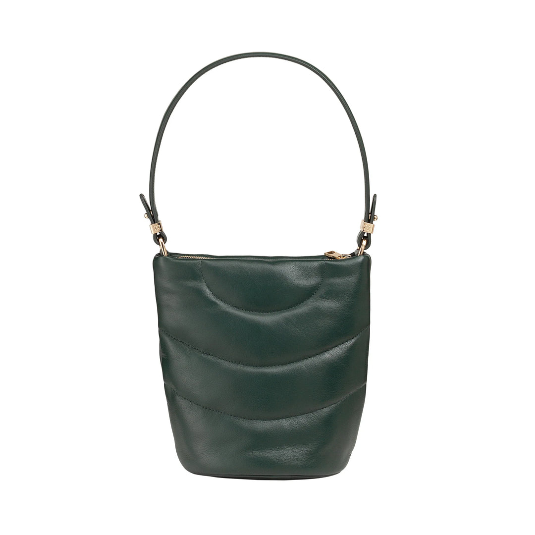 DUDU Borsa Donna a Spalla e Tracolla Trapuntata Imbottita in Pelle Nappa, Borsa Piccola con Cerniera, Design Elegante