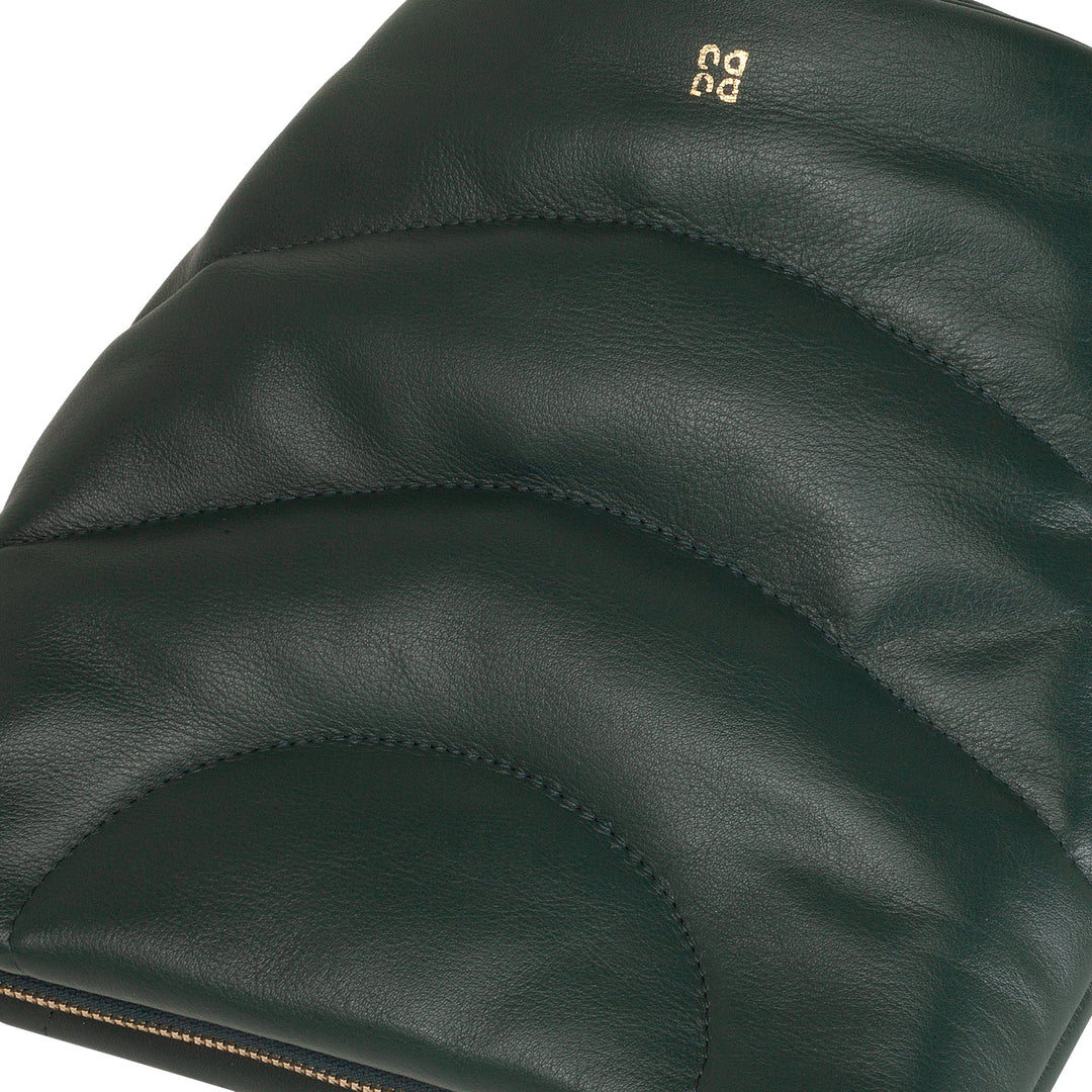 DUDU Borsa Donna a Spalla e Tracolla Trapuntata Imbottita in Pelle Nappa, Borsa Piccola con Cerniera, Design Elegante
