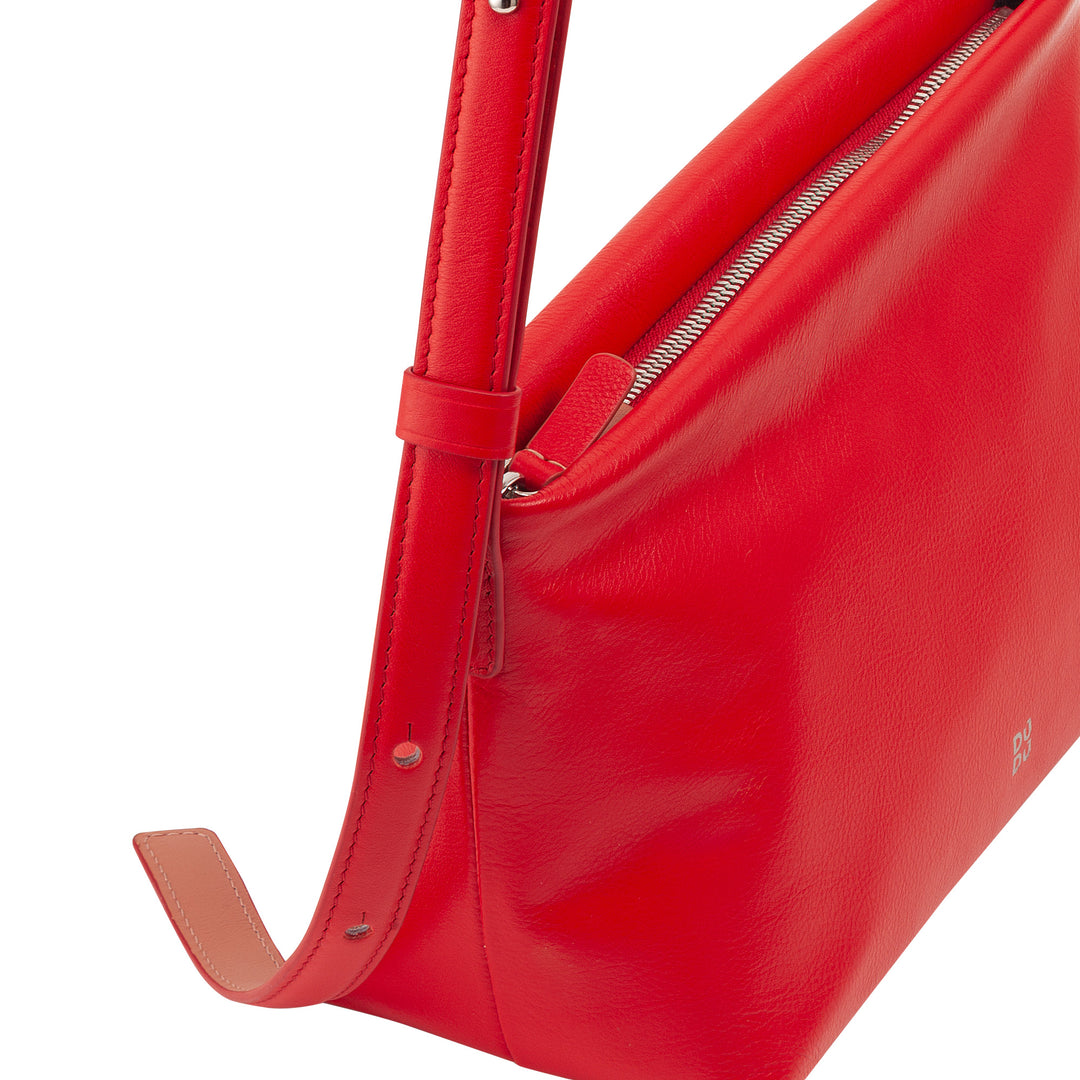 DUDU Borsa Tracolla Piccola Donna in Pelle Morbida, Borsa a Spalla, Chiusura a Cerniera, Borsetta da Sera Elegante Moda Città Fashion