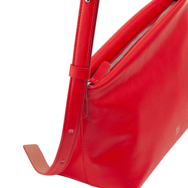 DUDU Borsa Tracolla Piccola Donna in Pelle Morbida, Borsa a Spalla, Chiusura a Cerniera, Borsetta da Sera Elegante Moda Città Fashion
