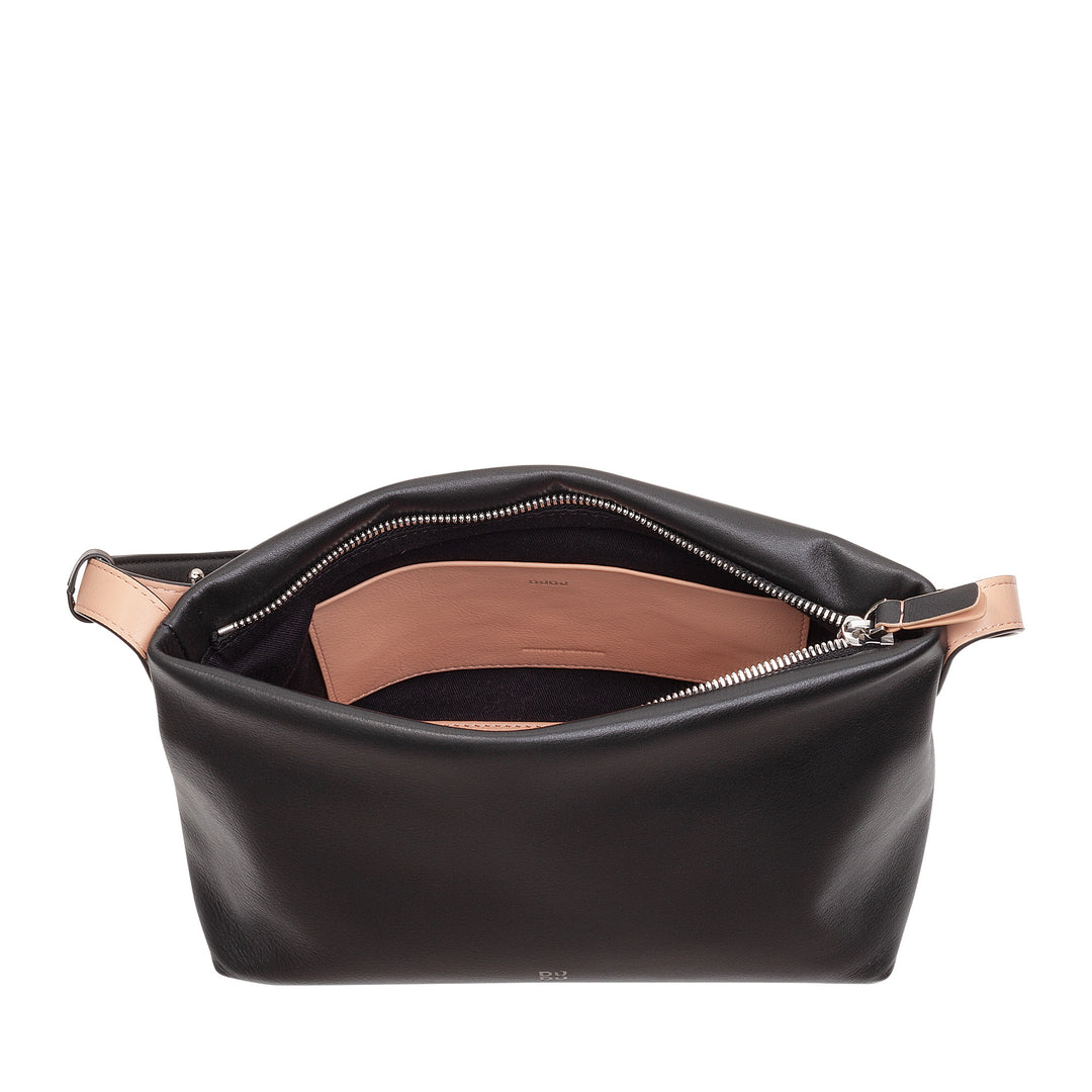 DUDU Borsa Tracolla Piccola Donna in Pelle Morbida, Borsa a Spalla, Chiusura a Cerniera, Borsetta da Sera Elegante Moda Città Fashion