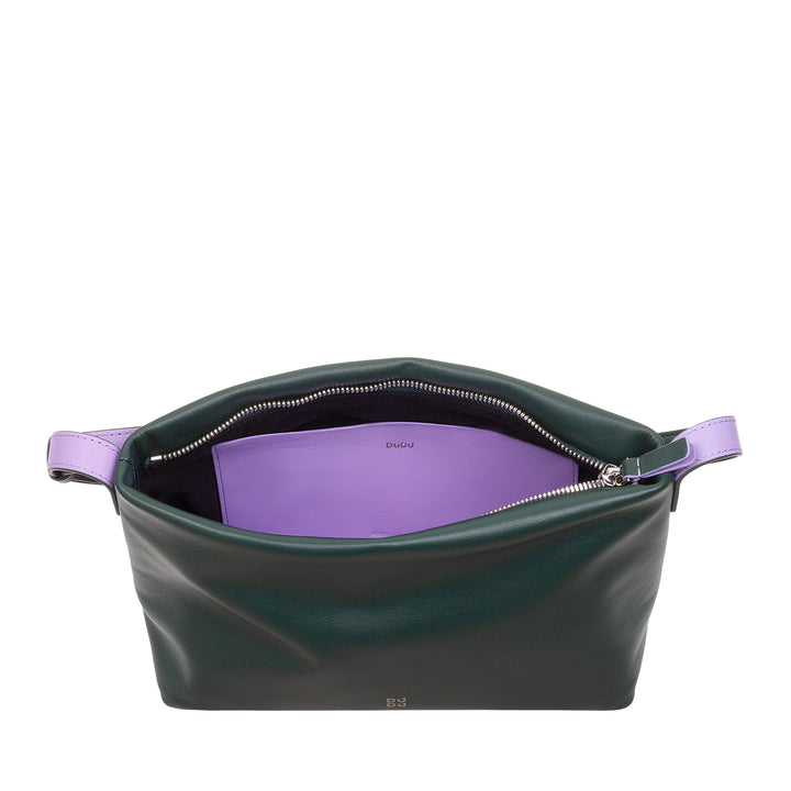 DUDU Borsa Tracolla Piccola Donna in Pelle Morbida, Borsa a Spalla, Chiusura a Cerniera, Borsetta da Sera Elegante Moda Città Fashion