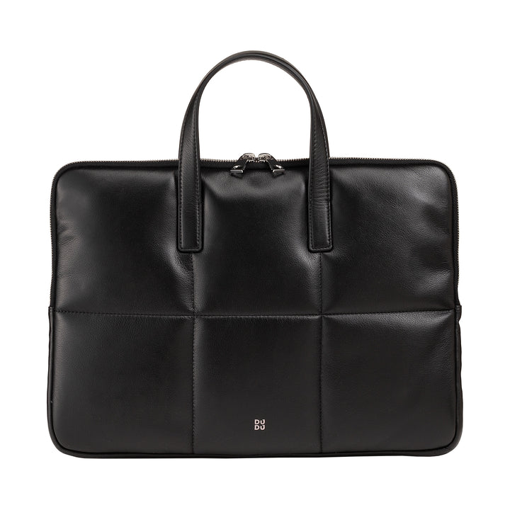 DUDU Borsa Porta PC Donna 14 Pollici con Tracolla in Pelle Trapuntata Imbottita, Porta Laptop Notebook MacBook fino a 14”, Cartella Borsa Sleeve Elegante
