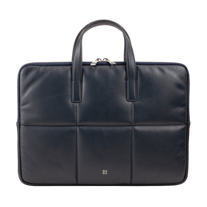 DUDU Borsa Porta PC Donna 14 Pollici con Tracolla in Pelle Trapuntata Imbottita, Porta Laptop Notebook MacBook fino a 14”, Cartella Borsa Sleeve Elegante