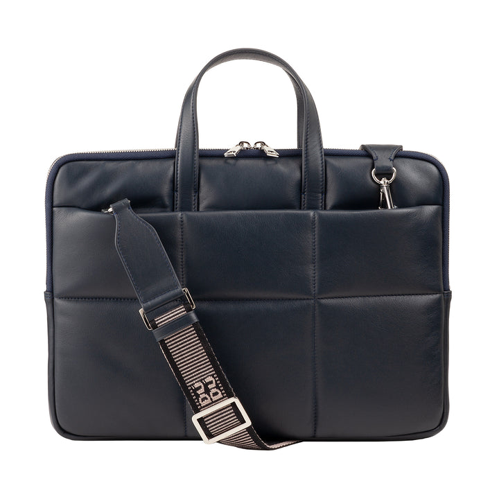 DUDU Borsa Porta PC Donna 14 Pollici con Tracolla in Pelle Trapuntata Imbottita, Porta Laptop Notebook MacBook fino a 14”, Cartella Borsa Sleeve Elegante