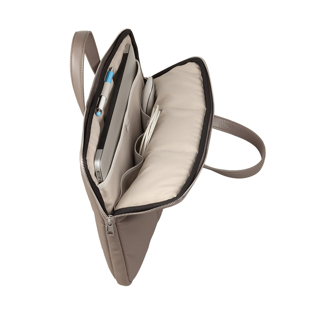 DUDU Borsa Porta PC Donna 14 Pollici con Tracolla in Pelle Trapuntata Imbottita, Porta Laptop Notebook MacBook fino a 14”, Cartella Borsa Sleeve Elegante