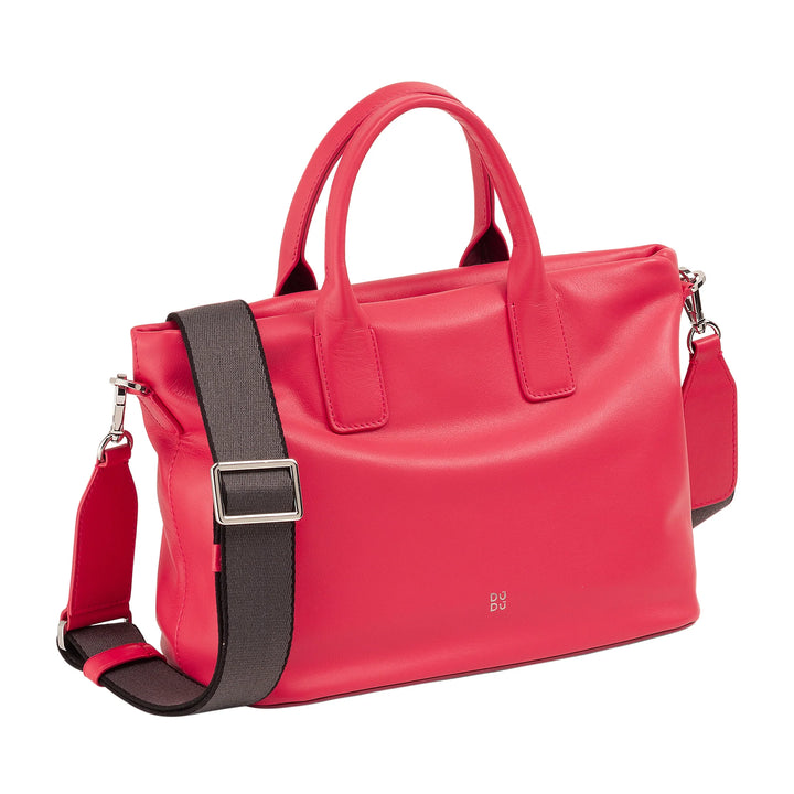 DUDU Borsa Donna a Mano in Pelle con Tracolla, Borsa Media Piccola a Spalla con Cerniera e Tracolla Staccabile, Borsetta Elegante Colorata