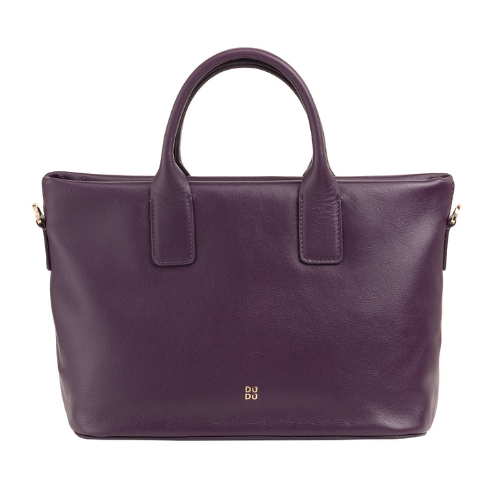 DUDU Borsa Donna a Mano in Pelle con Tracolla, Borsa Media Piccola a Spalla con Cerniera e Tracolla Staccabile, Borsetta Elegante Colorata