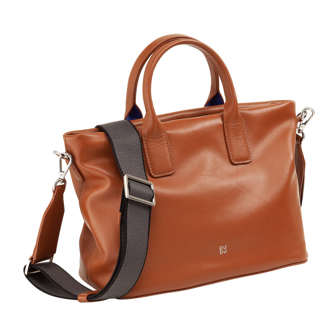 DUDU Borsa Donna a Mano in Pelle con Tracolla, Borsa Media Piccola a Spalla con Cerniera e Tracolla Staccabile, Borsetta Elegante Colorata