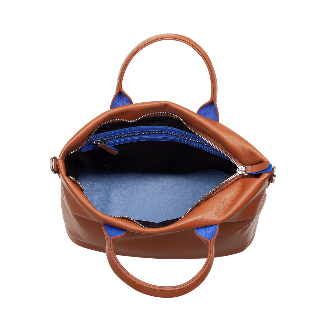 DUDU Borsa Donna a Mano in Pelle con Tracolla, Borsa Media Piccola a Spalla con Cerniera e Tracolla Staccabile, Borsetta Elegante Colorata