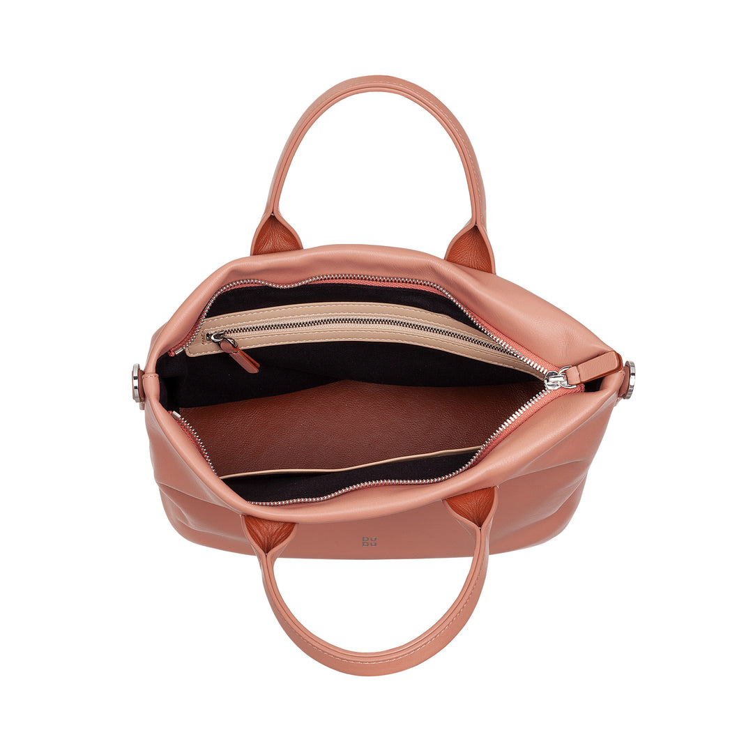 DUDU Borsa Donna a Mano in Pelle con Tracolla, Borsa Media Piccola a Spalla con Cerniera e Tracolla Staccabile, Borsetta Elegante Colorata