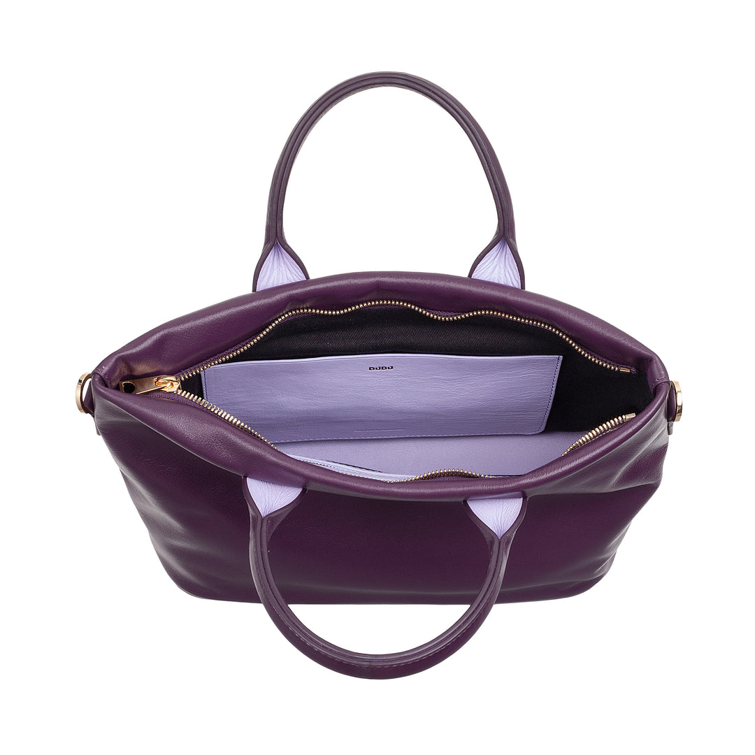 DUDU Borsa Donna a Mano in Pelle con Tracolla, Borsa Media Piccola a Spalla con Cerniera e Tracolla Staccabile, Borsetta Elegante Colorata