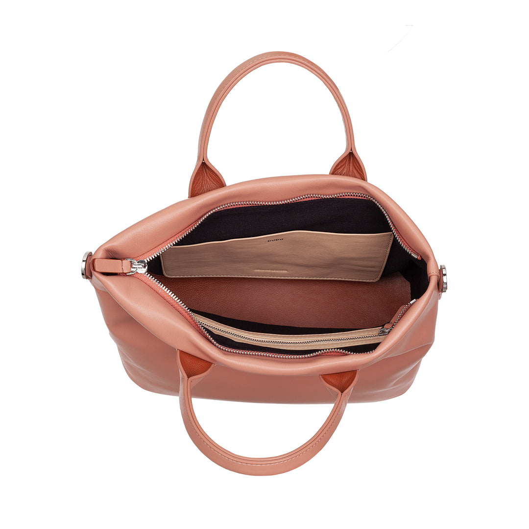 DUDU Borsa Donna a Mano in Pelle con Tracolla, Borsa Media Piccola a Spalla con Cerniera e Tracolla Staccabile, Borsetta Elegante Colorata
