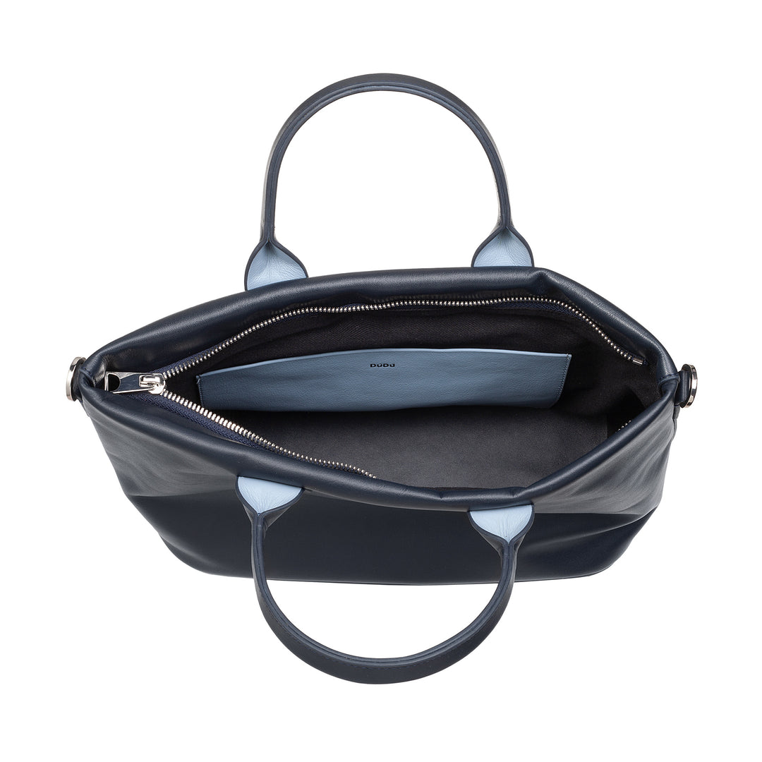 DUDU Borsa Donna a Mano in Pelle con Tracolla, Borsa Media Piccola a Spalla con Cerniera e Tracolla Staccabile, Borsetta Elegante Colorata