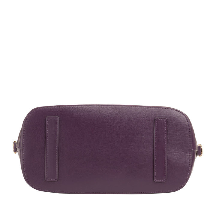 DUDU Borsa Donna a Mano in Pelle con Tracolla, Borsa Media Piccola a Spalla con Cerniera e Tracolla Staccabile, Borsetta Elegante Colorata