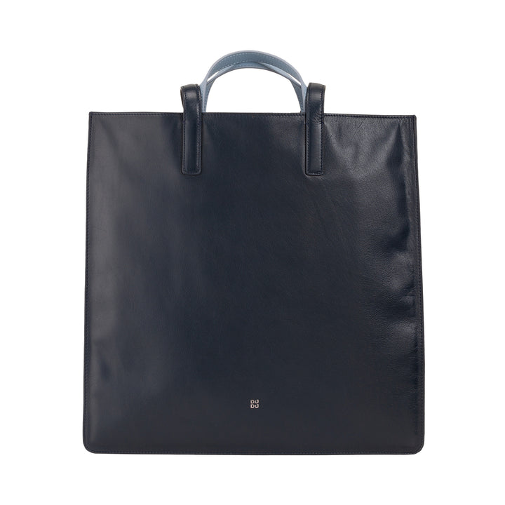DUDU Große weiche Damentasche, Einkaufstasche aus farbigem Leder, Doppelgriffe, elegante Umhängetasche, große Handtasche