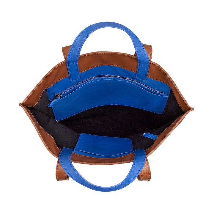 DUDU Große weiche Damentasche, Einkaufstasche aus farbigem Leder, Doppelgriffe, elegante Umhängetasche, große Handtasche