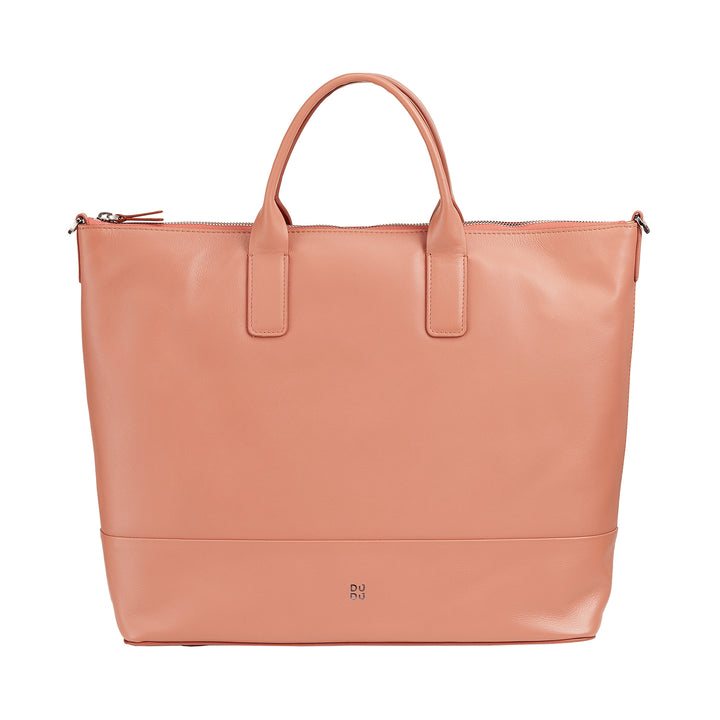 DUDU Borsa a Tracolla Spalla Elegante Donna in Vera Pelle, Borsa a Mano con Due Manici e Cerniera Zip