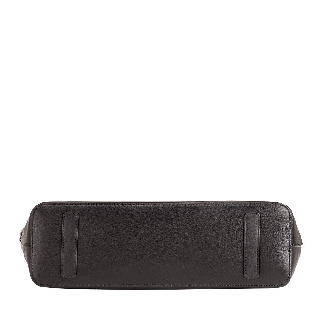 DUDU Borsa a Tracolla Spalla Elegante Donna in Vera Pelle, Borsa a Mano con Due Manici e Cerniera Zip