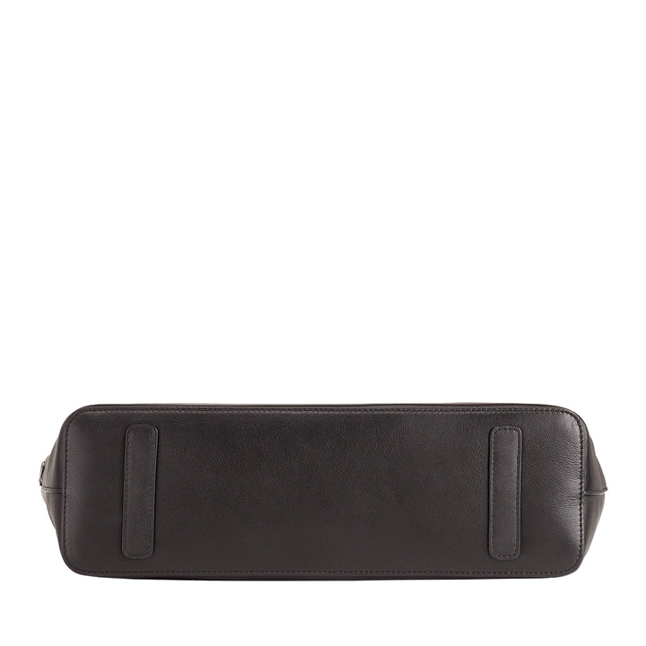 DUDU Borsa a Tracolla Spalla Elegante Donna in Vera Pelle, Borsa a Mano con Due Manici e Cerniera Zip