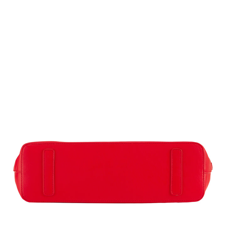 DUDU Borsa a Tracolla Spalla Elegante Donna in Vera Pelle, Borsa a Mano con Due Manici e Cerniera Zip