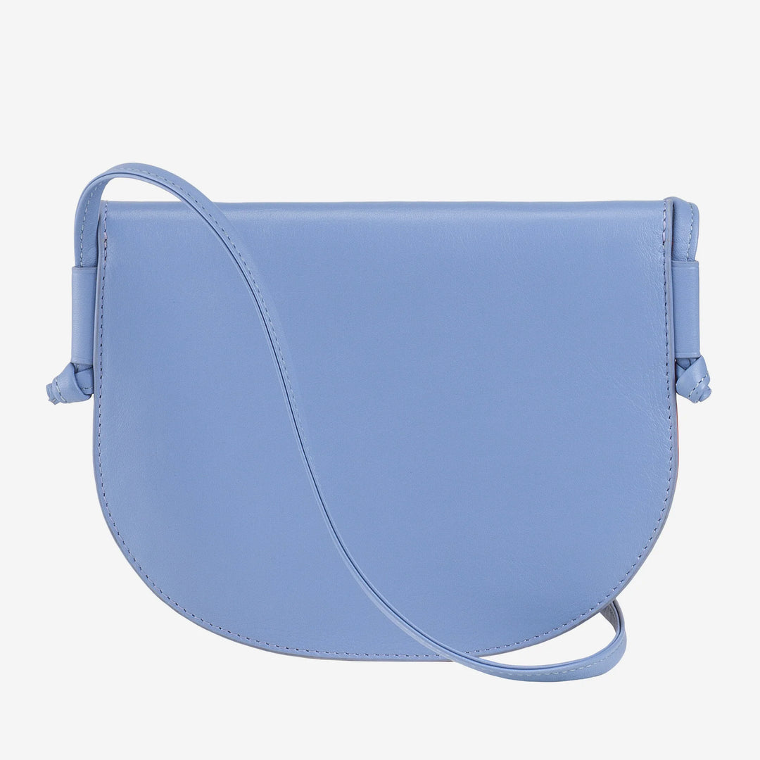 DUDU Borsa a Tracolla Donna Piccola in Pelle, Borsetta Design Sottile Compatta con Chiusura a Bottone, Tracolla Regolabile