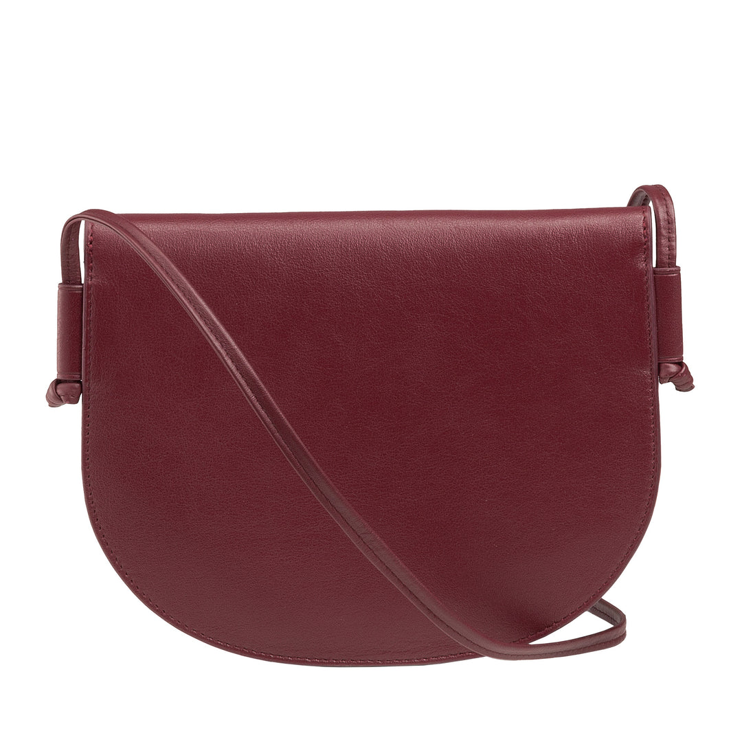 DUDU Borsa a Tracolla Donna Piccola in Pelle, Borsetta Design Sottile Compatta con Chiusura a Bottone, Tracolla Regolabile