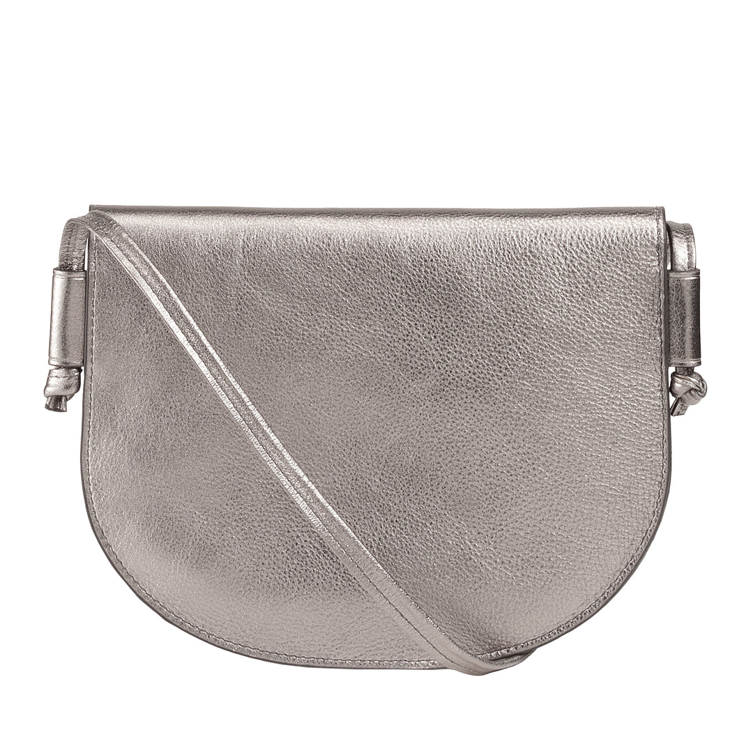 DUDU Borsa a Tracolla Donna Piccola in Pelle, Borsetta Design Sottile Compatta con Chiusura a Bottone, Tracolla Regolabile