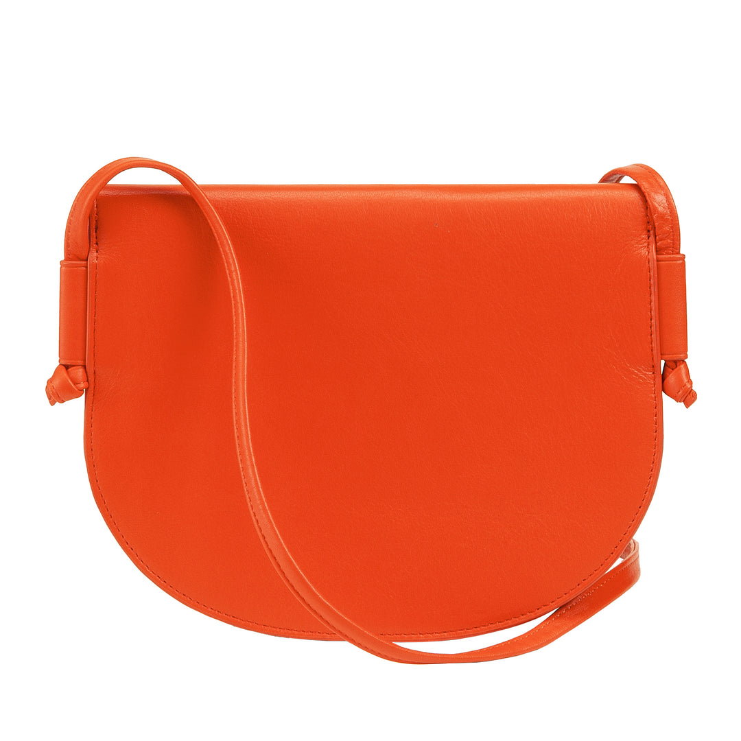 DUDU Borsa a Tracolla Donna Piccola in Pelle, Borsetta Design Sottile Compatta con Chiusura a Bottone, Tracolla Regolabile