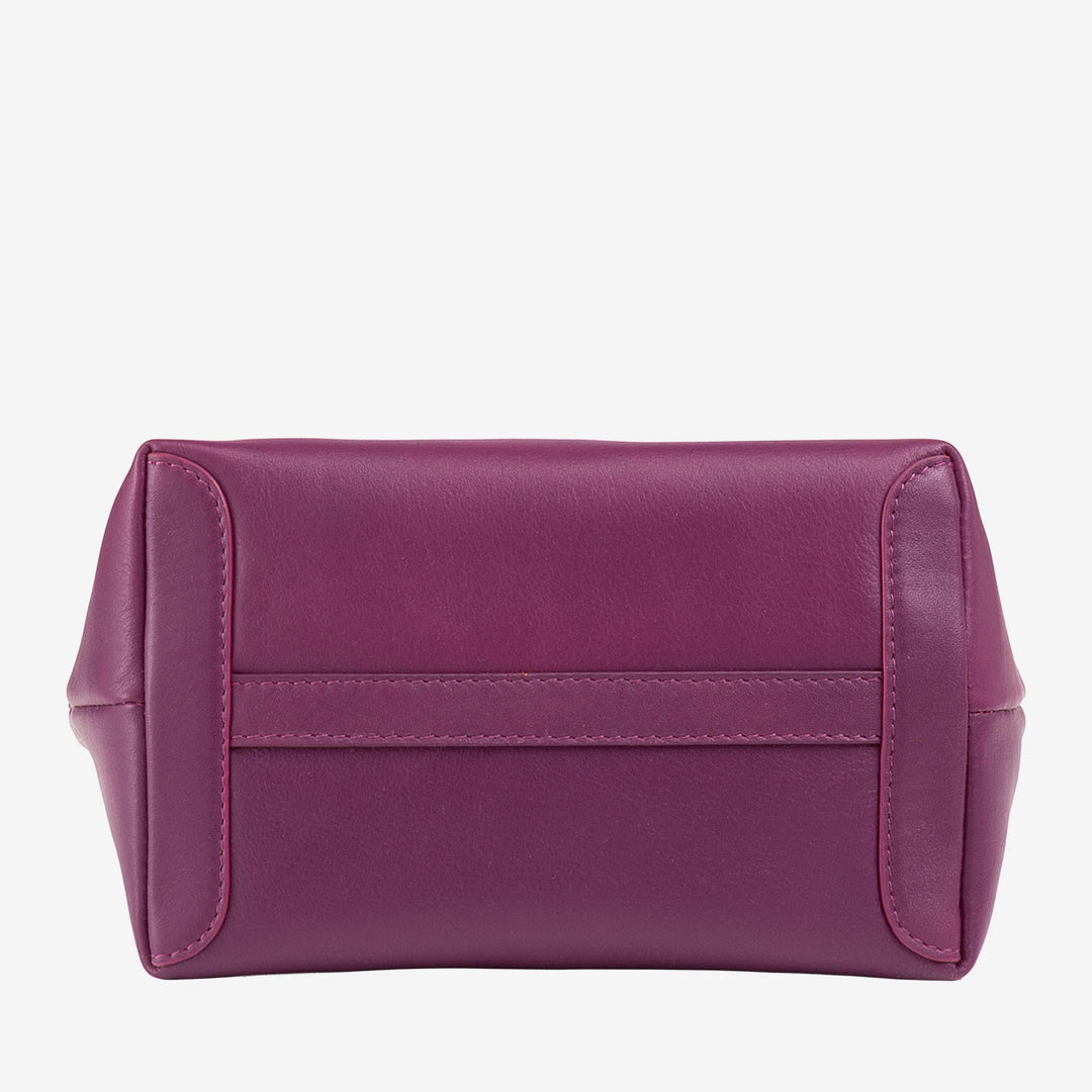 DUDU Borsa Donna Piccola a Tracolla in Vera Pelle, Borsa Mini Bag da Sera Elegante, 22 x 13 cm, Doppi Manici, Tracolla a Catena, Chiusura Zip