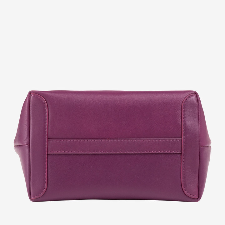 DUDU Borsa Donna Piccola a Tracolla in Vera Pelle, Borsa Mini Bag da Sera Elegante, 22 x 13 cm, Doppi Manici, Tracolla a Catena, Chiusura Zip