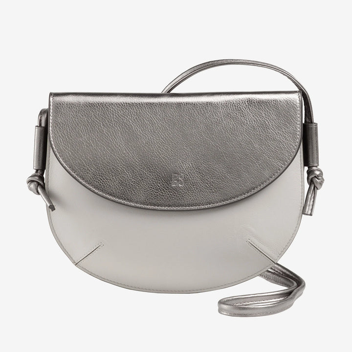 DUDU Borsa Donna a Tracolla con Patta in Vera Pelle, Piccola Borsetta a Spalla con Pattina a Bottone Magnetico, Borsa