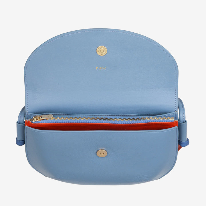 DUDU Borsa Donna a Tracolla con Patta in Vera Pelle, Piccola Borsetta a Spalla con Pattina a Bottone Magnetico, Borsa