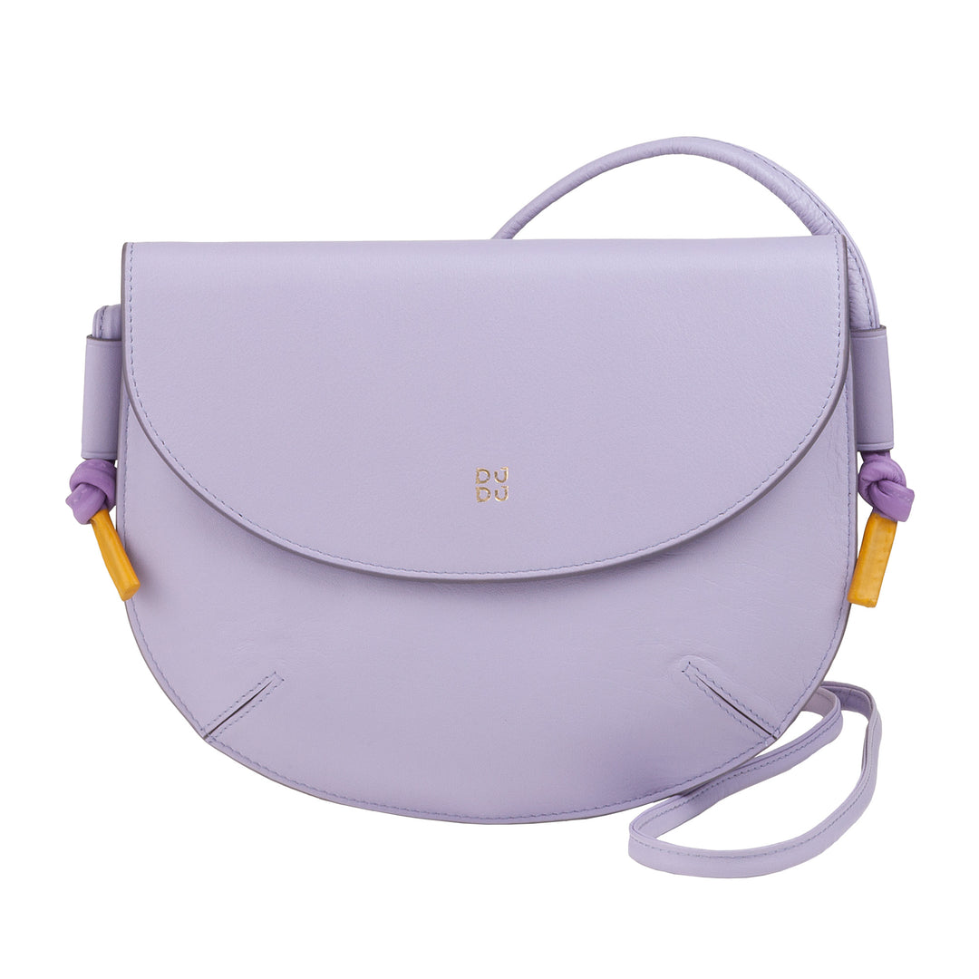 DUDU Borsa Donna a Tracolla con Patta in Vera Pelle, Piccola Borsetta a Spalla con Pattina a Bottone Magnetico, Borsa