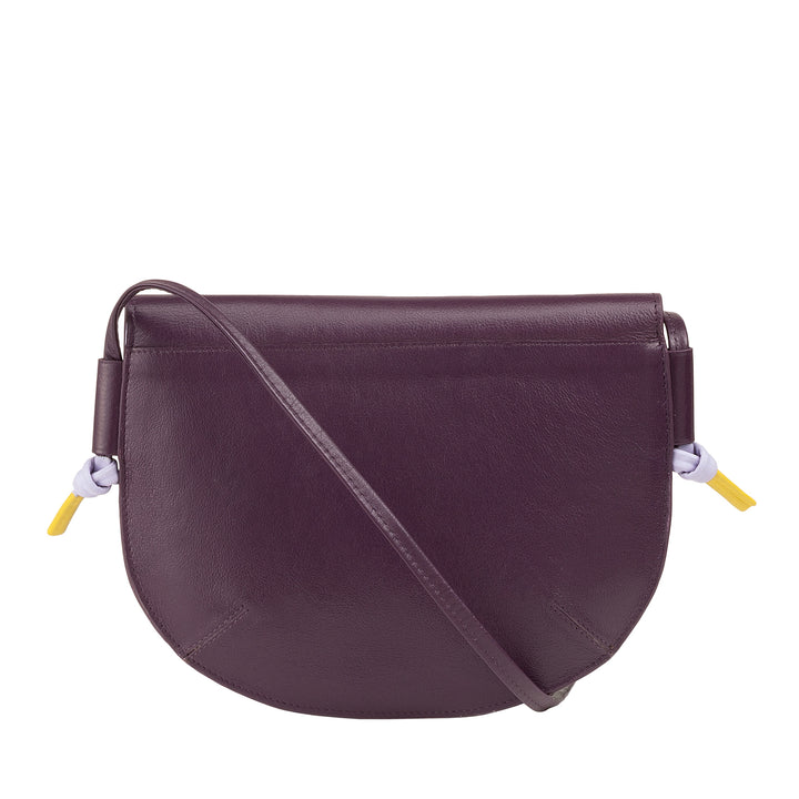 DUDU Borsa Donna a Tracolla con Patta in Vera Pelle, Piccola Borsetta a Spalla con Pattina a Bottone Magnetico, Borsa