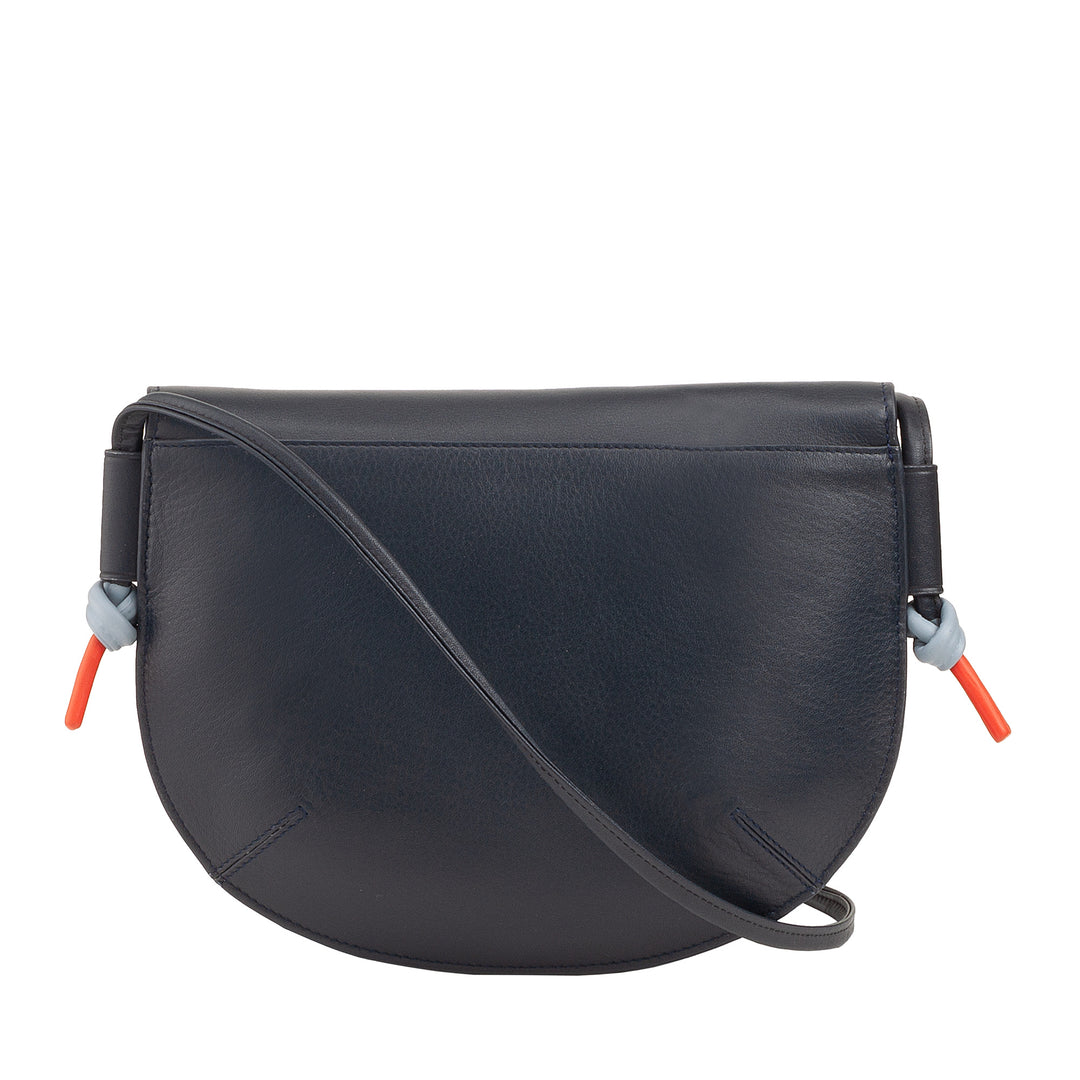 DUDU Borsa Donna a Tracolla con Patta in Vera Pelle, Piccola Borsetta a Spalla con Pattina a Bottone Magnetico, Borsa