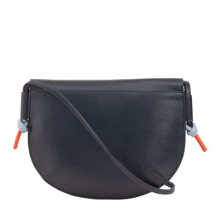 DUDU Borsa Donna a Tracolla con Patta in Vera Pelle, Piccola Borsetta a Spalla con Pattina a Bottone Magnetico, Borsa