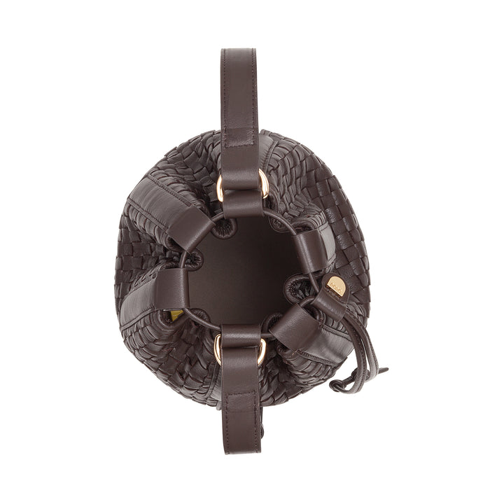 DUDU Borsa a Secchiello Grande Donna in Pelle Intrecciata – Borsa a Spalla Crossbody Elegante con Tracolla Regolabile, Coulisse e Pochette Interna – Stile Artigianale Casual Chic per Lavoro Tempo Libero