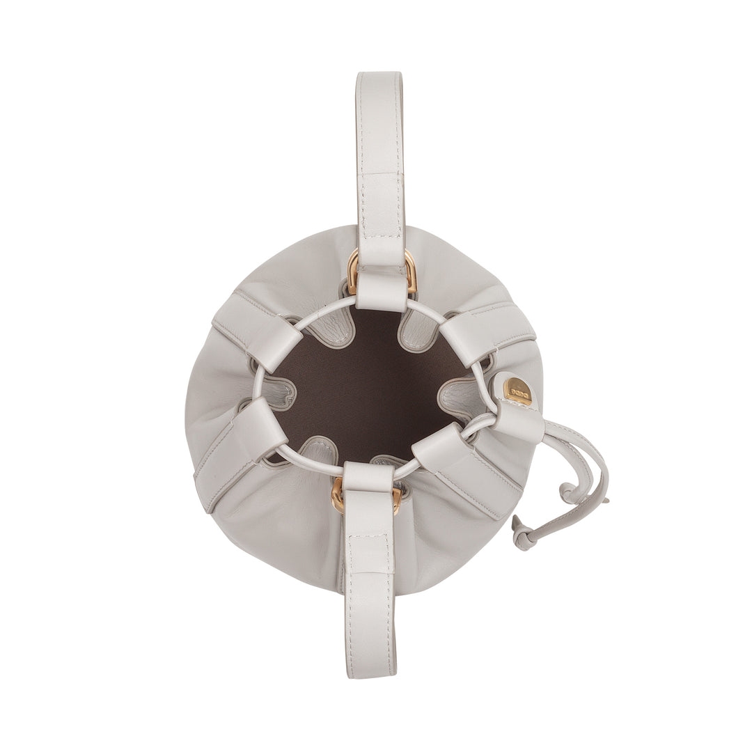 DUDU Piccola Borsa a Secchiello da Donna in Vera Pelle con Tracolla Regolabile e Chiusura a Coulisse – Borsa a Tracolla Elegante e Compatta con Cordoncino, Perfetta per l&