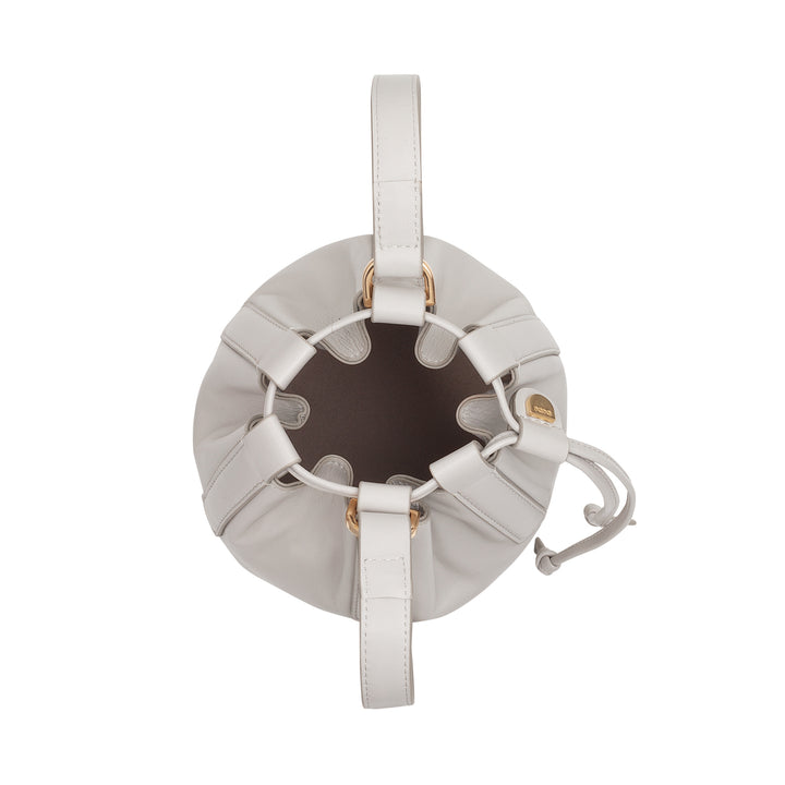 DUDU Piccola Borsa a Secchiello da Donna in Vera Pelle con Tracolla Regolabile e Chiusura a Coulisse – Borsa a Tracolla Elegante e Compatta con Cordoncino, Perfetta per l&