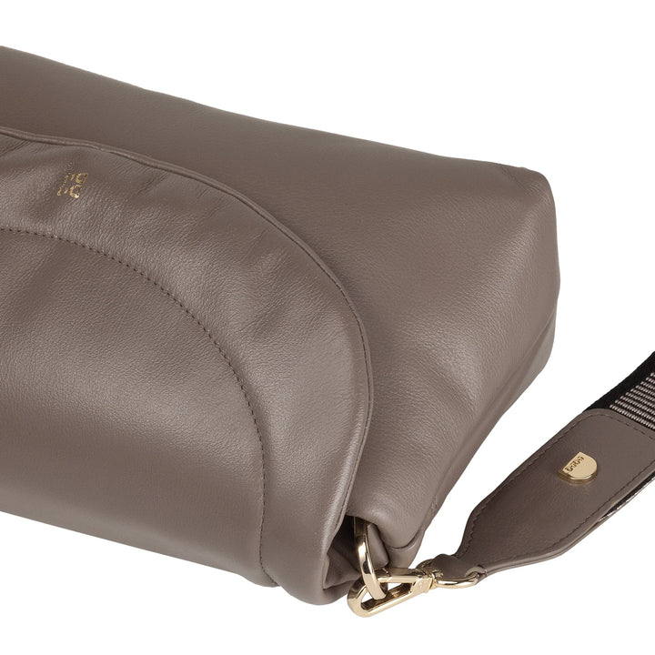 DUDU Borsa Piccola Donna in Morbida Pelle, Borsa a Spalla Imbottita, Borsetta Trapuntata con Tracolla Staccabile e Patta