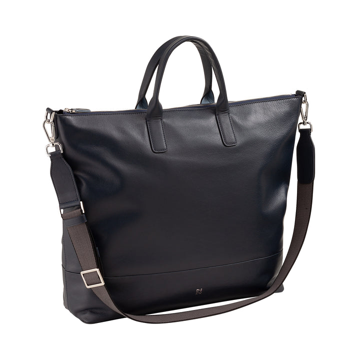 DUDU Borsa Donna Grande Morbida in Pelle, Borsa a Tracolla Capiente con Cinghia Staccabile, Borsa a Mano con Due Manici e Chiusura Zip
