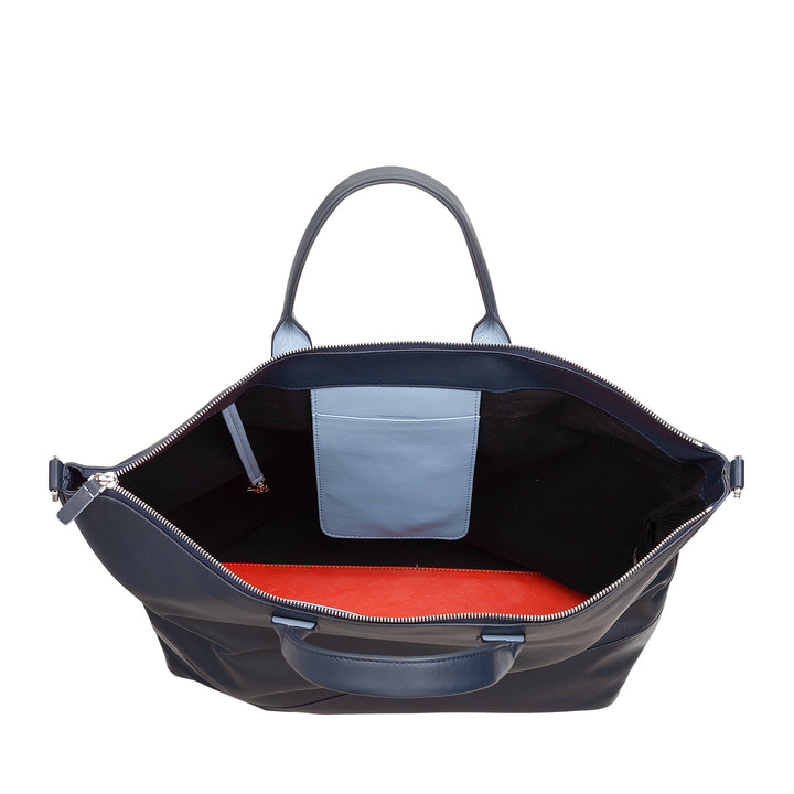 DUDU Borsa Donna Grande Morbida in Pelle, Borsa a Tracolla Capiente con Cinghia Staccabile, Borsa a Mano con Due Manici e Chiusura Zip