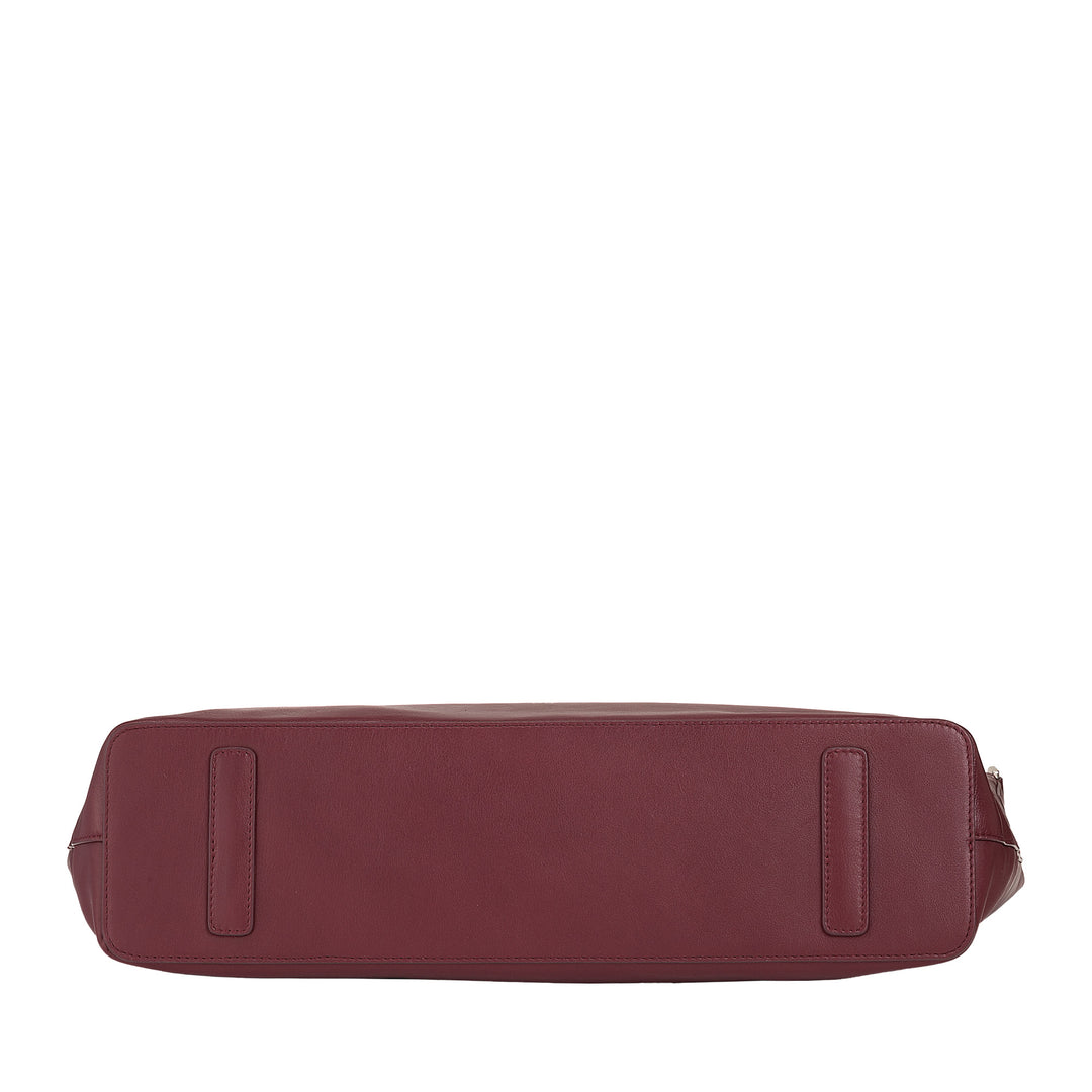 DUDU Borsa Donna Grande Morbida in Pelle, Borsa a Tracolla Capiente con Cinghia Staccabile, Borsa a Mano con Due Manici e Chiusura Zip