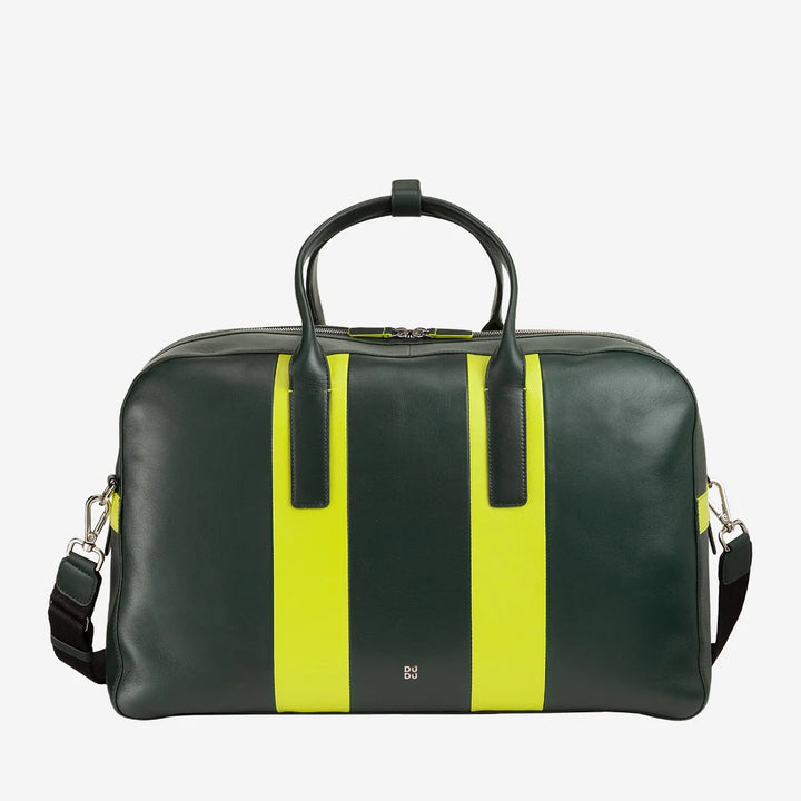 DUDU Borsone da Viaggio in Pelle a Tracolla, Borsa per Weekend Palestra da Uomo Donna 32L Grande, Weekender Travel Bag da 49cm