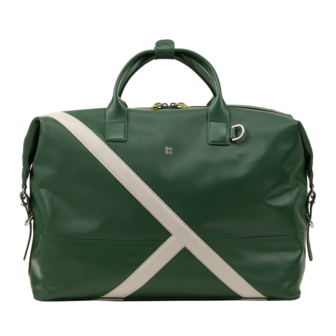 DUDU Borsone in Pelle per Tennis Palestra, 28 Litri, Edizione Limitata, Tracolla Staccabile, Chiusura a Cerniera, Weekender per Viaggi, Borsa Sportiva Pelle