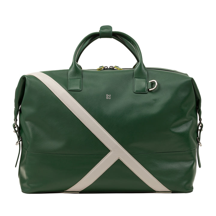 DUDU Borsone in Pelle per Tennis Palestra, 28 Litri, Edizione Limitata, Tracolla Staccabile, Chiusura a Cerniera, Weekender per Viaggi, Borsa Sportiva Pelle