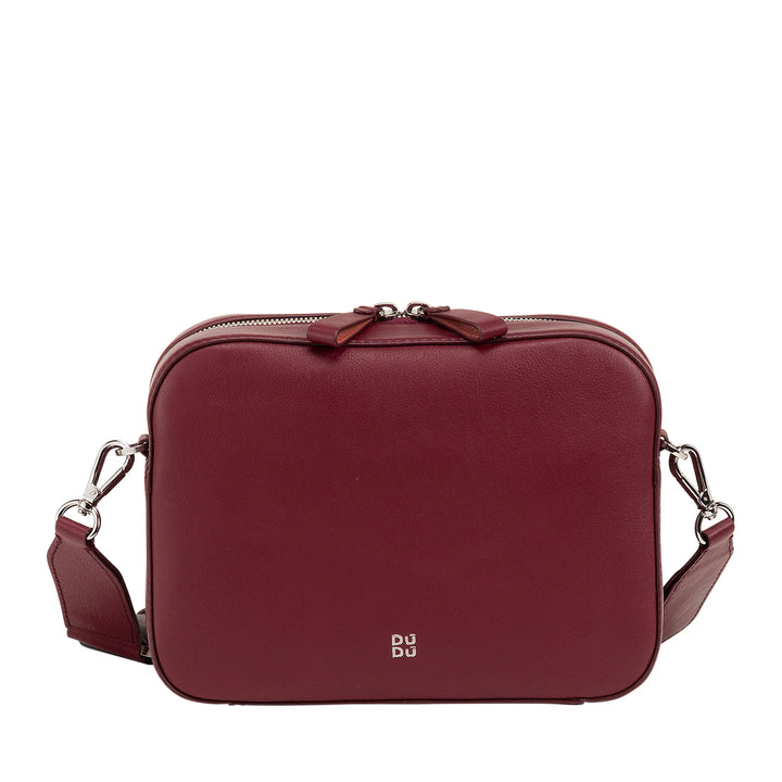 DUDU Borsa a Tracolla Donna Piccola in Pelle, Camera Bag a Spalla con Cinghia Staccabile, Borsetta in Pelle Elegante Compatta